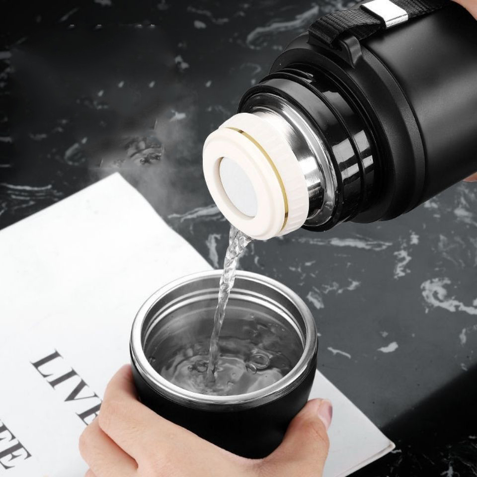 Thermoses 1000 800 600ml Thermal Mug 304 Stainless Steel Cup Vacuum Outdoor Large Capacity Water 221202