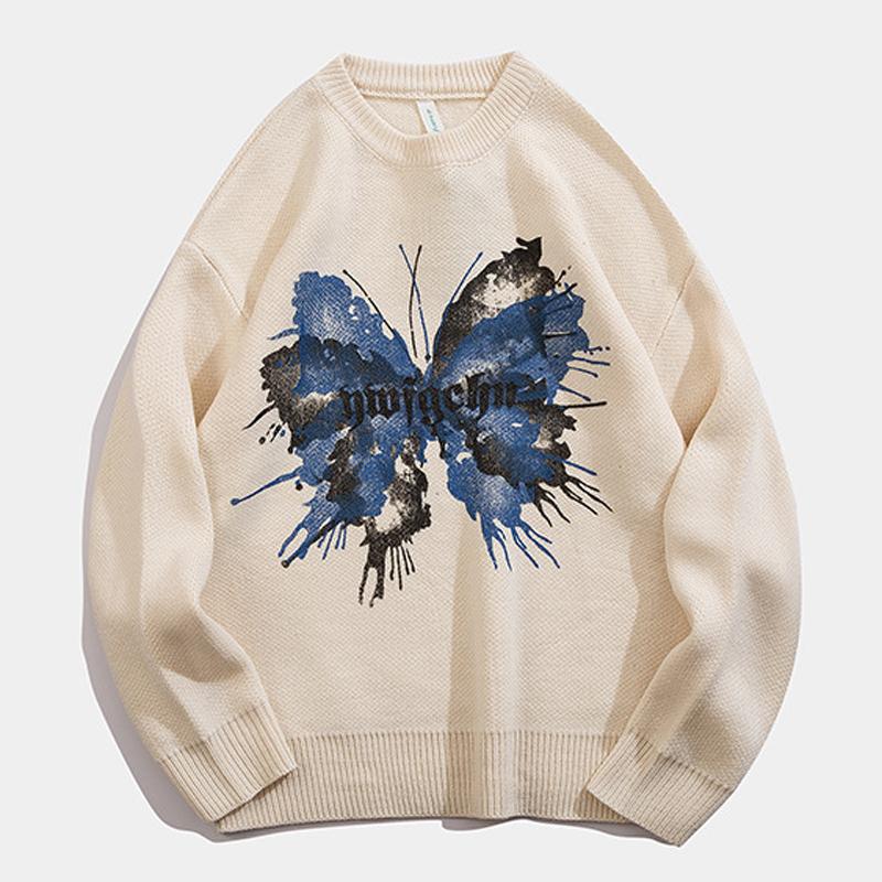 Men's Sweaters Butterfly Pattern Printed Sweater Men Oversize Casual Loose Japanese Style Crew Neck Pullovers Hip Hop Tops, Purple
Men's Sweaters Butterfly Pattern Printed Sweater Men Oversize Casual Loose Japanese Style Crew Neck Pullovers Hip Hop Tops, Purple
