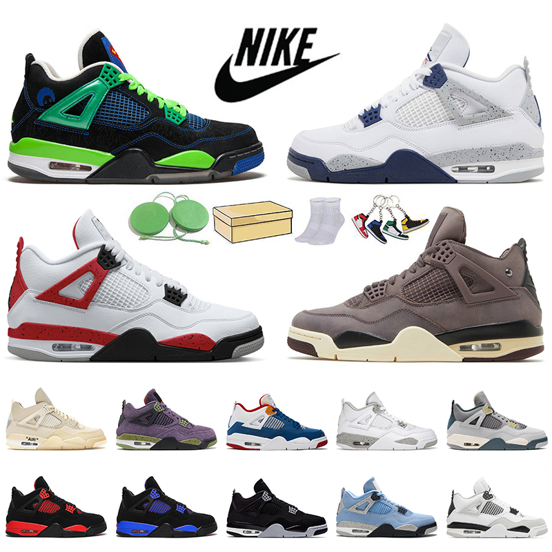 Nike Air Jordan 4 basketball shoes AJ4 A Ma Maniere retro Red Cement Midnight Navy Doernbecher Off White Sail Messy Room Bred White Oreo Men Women sports sneakers