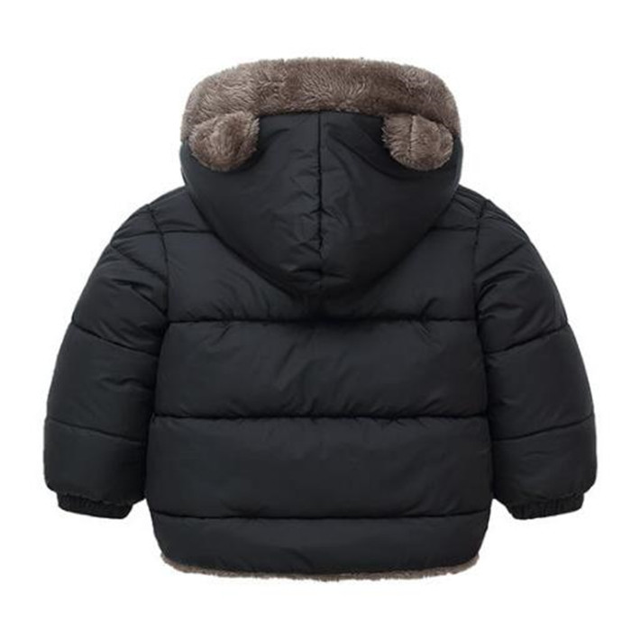 Children's Clothing Thickened Down Cotton Coat Boy Girls Winter Lamb Fleece Jacket kids Zipper Hooded Outwear