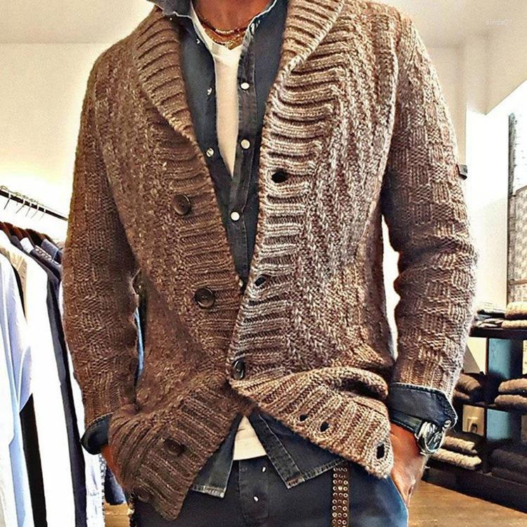 Men's Sweaters Vintage Cardigan Mens Sweater Casual Jacquard Fashion Coat Knitted Cardigans Autumn Winter Oversized