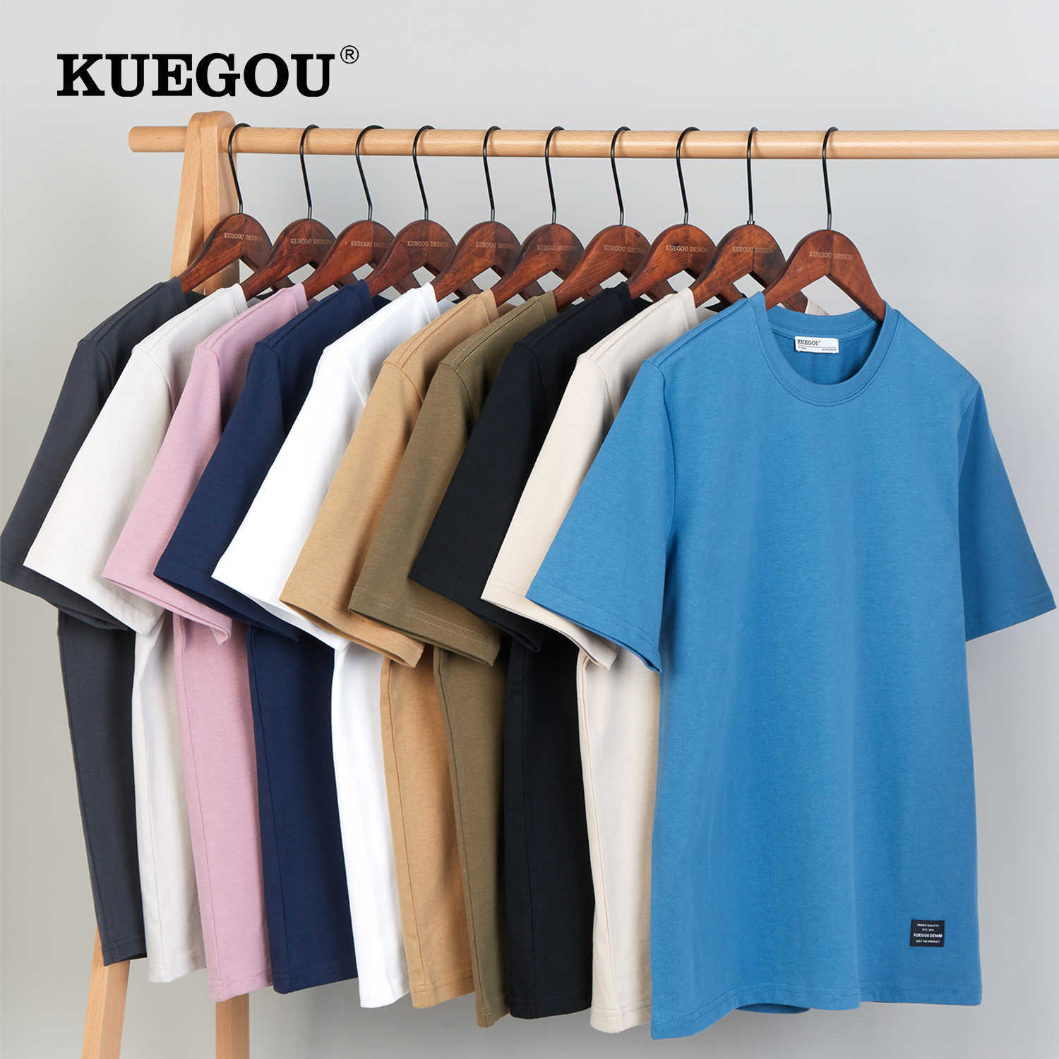 Men's T-Shirts KUEGOU 2022 Summer New Men Heavyweight T-shirt Drop Short Sleeve 300g/ Fabric Thick 100% Cotton Quality Solid Color Loose 55015 T221202, Light apricot
Men's T-Shirts KUEGOU 2022 Summer New Men Heavyweight T-shirt Drop Short Sleeve 300g/ Fabric Thick 100% Cotton Quality Solid Color Loose 55015 T221202, Light apricot