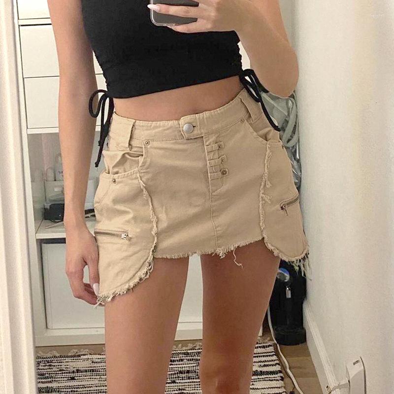 Skirts Harajuku Vintage Ruched Trim Wrapped Bottoms High Waist Zipper Docor Mini Skirt Women Y2K Clothes, Khaki
Skirts Harajuku Vintage Ruched Trim Wrapped Bottoms High Waist Zipper Docor Mini Skirt Women Y2K Clothes, Khaki