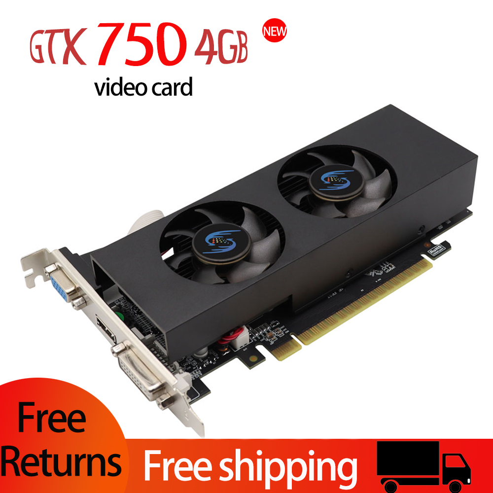 

NEW Graphics Card GTX 750 4GB 128Bit 5012mhz GDDR5 video card VGA Cards For NVIDIA Geforce Game stronger than R7 350 2GB