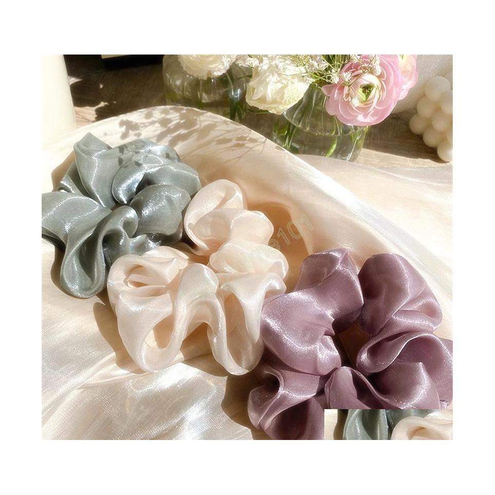 Hair Rubber Bands Women Girls Silk Hair Scrunchies Elastic Solid Color Hairband Ponytail Holder Headband Headwear Hairs Accessories Dhhd6
Hair Rubber Bands Women Girls Silk Hair Scrunchies Elastic Solid Color Hairband Ponytail Holder Headband Headwear Hairs Accessories Dhhd6