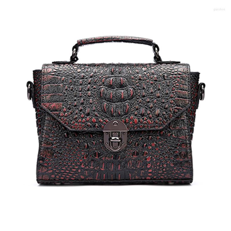 Evening Bags Design Genuine Leather Bag Women Purse Shoulder Female Crocodile Pattern Cowhide Tote Handbag, Black
Evening Bags Design Genuine Leather Bag Women Purse Shoulder Female Crocodile Pattern Cowhide Tote Handbag, Black