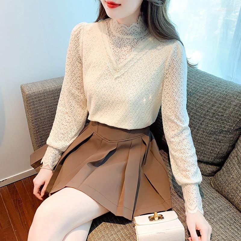 Women' Blouses Fulkio Women' Style Lace Chiffon Shirt In Winter Fashionable Temperament Semi High Collar Base Coat, Apricot color
Women' Blouses Fulkio Women' Style Lace Chiffon Shirt In Winter Fashionable Temperament Semi High Collar Base Coat, Apricot color