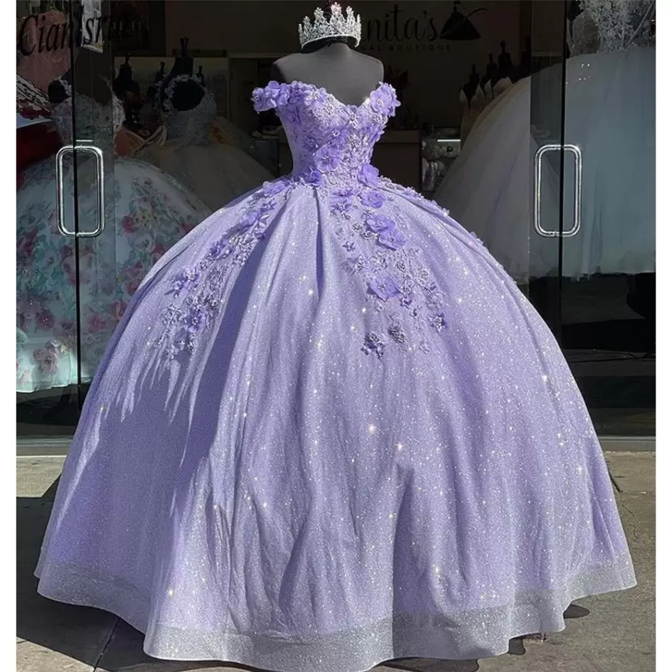 Stunning Lilac Ball Gown Quinceanera Dresses 3D Appliques Beads Lace-up Back Floor Length Prom Evening Gowns Mexician Girls Vestidos de 15 anos Party Wears BC14063, Chocolate
Stunning Lilac Ball Gown Quinceanera Dresses 3D Appliques Beads Lace-up Back Floor Length Prom Evening Gowns Mexician Girls Vestidos de 15 anos Party Wears BC14063, Chocolate