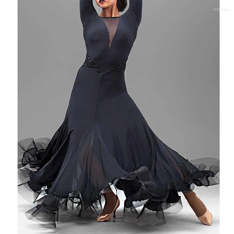 Stage Wear Ballroom Competition Dance Dress Women Waltz Long Sleeves Modern Dancewear Customize Size Performance Costume DN3054, Black
Stage Wear Ballroom Competition Dance Dress Women Waltz Long Sleeves Modern Dancewear Customize Size Performance Costume DN3054, Black