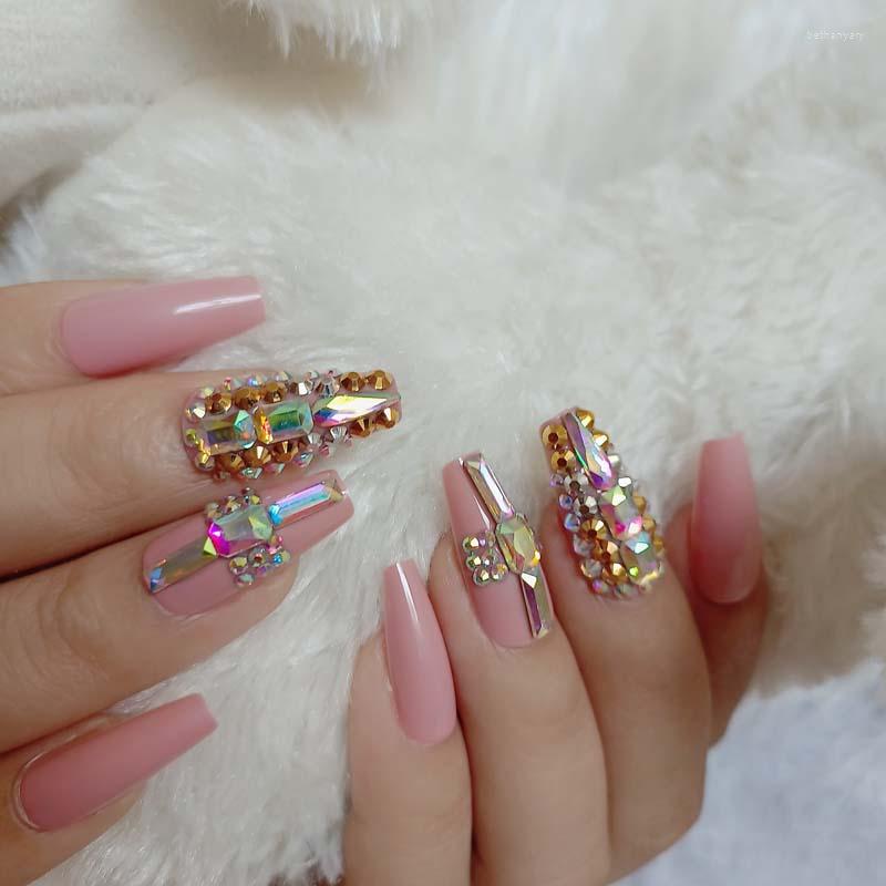 False Nails 24pcs Latest Candy Long Ballet Handmade Crystal Diamond Fake Sexy Deep Pink, 1 set
False Nails 24pcs Latest Candy Long Ballet Handmade Crystal Diamond Fake Sexy Deep Pink, 1 set