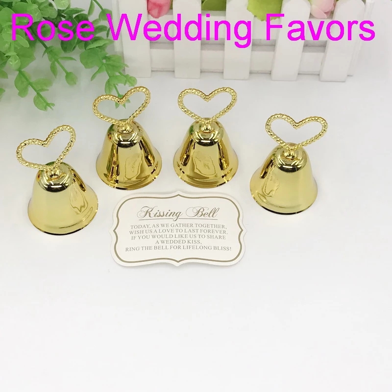 Party Event Other Supplies Kissing Sier Gold Bell Place Card Holder Photo Wedding Table Decoration Favors P