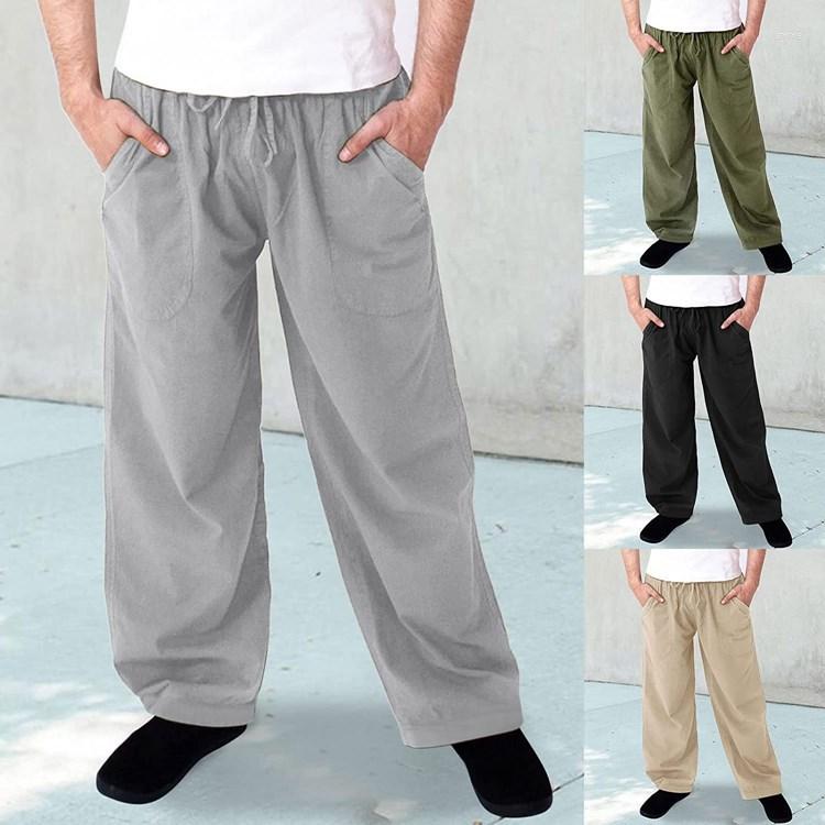 Men' Pants Men Cotton Linen Jogger Sweatpants Casual Loose Wide Leg Trousers Breathable Solid Color Fitness Streetwear Ropa, Black
Men' Pants Men Cotton Linen Jogger Sweatpants Casual Loose Wide Leg Trousers Breathable Solid Color Fitness Streetwear Ropa, Black