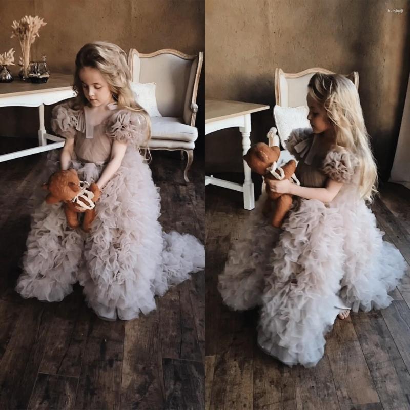 Girl Dresses Tulle Grey Flower For Poshoot Ruffles Boho Litter Kids Pageant Gown Party Wedding First Communion Dress, White
Girl Dresses Tulle Grey Flower For Poshoot Ruffles Boho Litter Kids Pageant Gown Party Wedding First Communion Dress, White