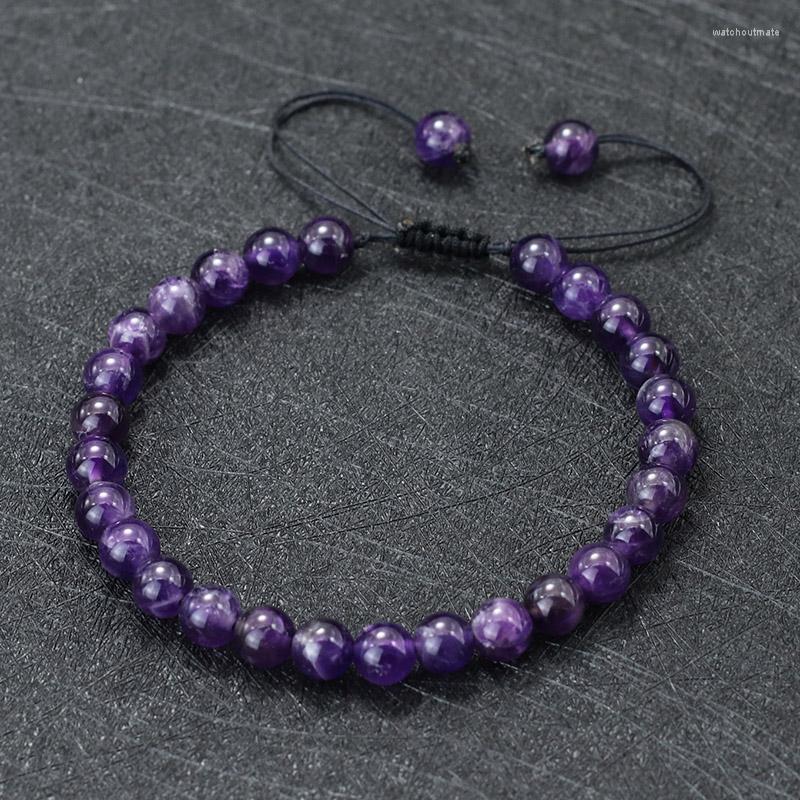 Charm Bracelets Fashion Women Amethyst Bracelet Handmade Braided Braclet Adjustable Smooth Purple Beads Braslet Girlfriend Gift 6/8/10/12mm
Charm Bracelets Fashion Women Amethyst Bracelet Handmade Braided Braclet Adjustable Smooth Purple Beads Braslet Girlfriend Gift 6/8/10/12mm