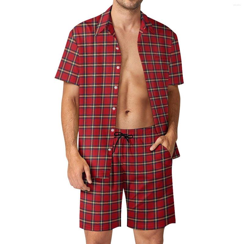 Men's Tracksuits Red Plaid Men Sets Retro Stewart Tartan Casual Shorts Summer Novelty Beach Shirt Set Short Sleeve Big Size Suit Gift, Style-12
Men's Tracksuits Red Plaid Men Sets Retro Stewart Tartan Casual Shorts Summer Novelty Beach Shirt Set Short Sleeve Big Size Suit Gift, Style-12