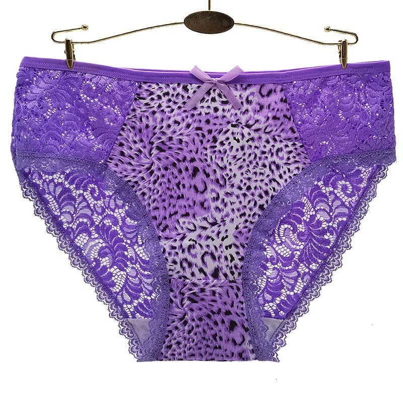 Women's Panties 6 PiecesLot Sexy Lingerie Leopard Print Women Panties Underwear Plus Size Briefs Cotton Underpants Lace Intimate 221202