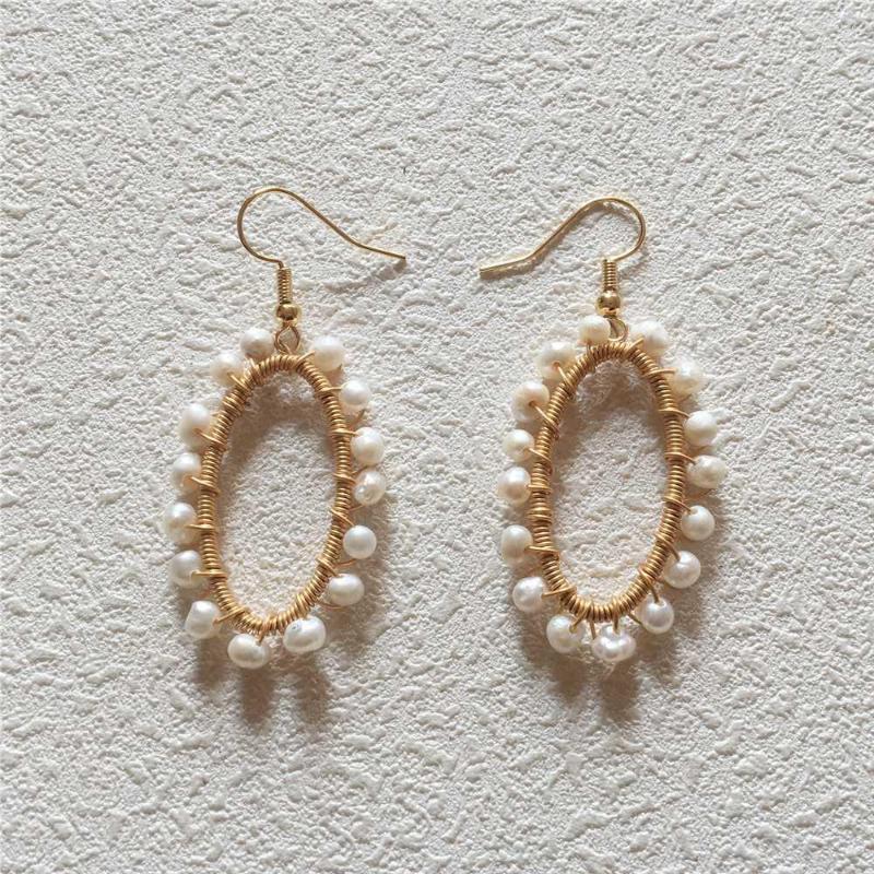 Dangle Earrings FUWO Oval Freshwater Pearls Drop Fashion Gold Tone Brass Crystal Beads Winding Stud Earring Jewelry For Women ER532
Dangle Earrings FUWO Oval Freshwater Pearls Drop Fashion Gold Tone Brass Crystal Beads Winding Stud Earring Jewelry For Women ER532