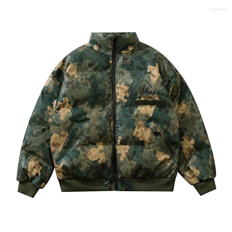 Men's Down High Street Camouflage Printed Jackets Men Cotton Lined Streetwear Padded Outwear Coats For Male Clothing Harakuju, Green
Men's Down High Street Camouflage Printed Jackets Men Cotton Lined Streetwear Padded Outwear Coats For Male Clothing Harakuju, Green