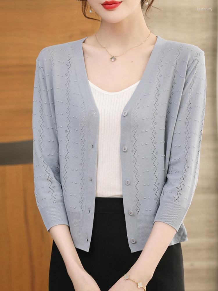 Women's Knits Solid Cardigans Sweater Women Spring Summer Half Sleeve Hollow Knitted Sweaters V Neck Cardigan, Black
Women's Knits Solid Cardigans Sweater Women Spring Summer Half Sleeve Hollow Knitted Sweaters V Neck Cardigan, Black