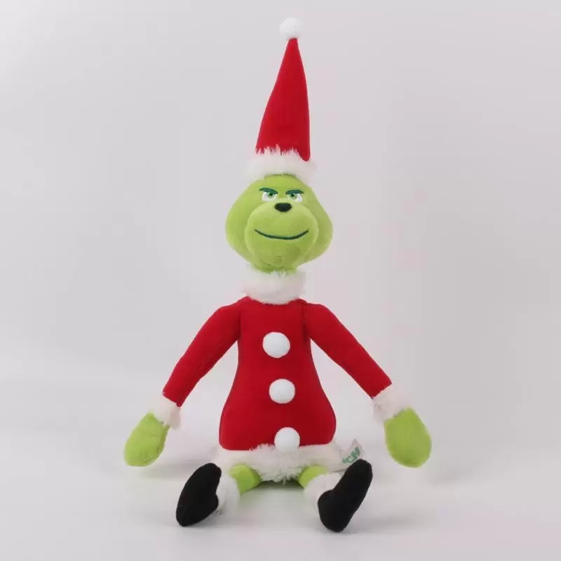 Grinch Stole Plush Toys 100% Cotton 11.8" 30cm Stuffed Animals Dolls For Child Holiday Gifts Wholesale