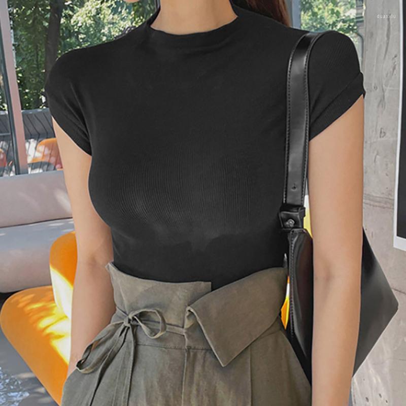 Women's T Shirts Women's Summer Fashion Korean Tops Short Sleeve Turtleneck Slim Thin Female Solid Basic All-Match T-Shirt Tee Femme, Black
Women's T Shirts Women's Summer Fashion Korean Tops Short Sleeve Turtleneck Slim Thin Female Solid Basic All-Match T-Shirt Tee Femme, Black