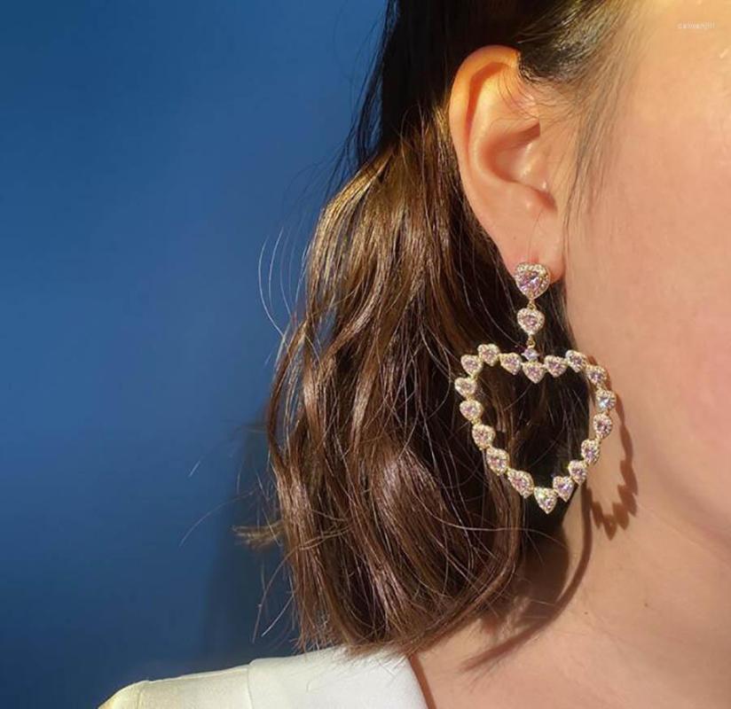 Dangle Earrings Unique Design Full Diamonds Hollow Love For Women Gold Pink Heart-shaped Peach Heart Ear Summer Romance Jewelry
Dangle Earrings Unique Design Full Diamonds Hollow Love For Women Gold Pink Heart-shaped Peach Heart Ear Summer Romance Jewelry