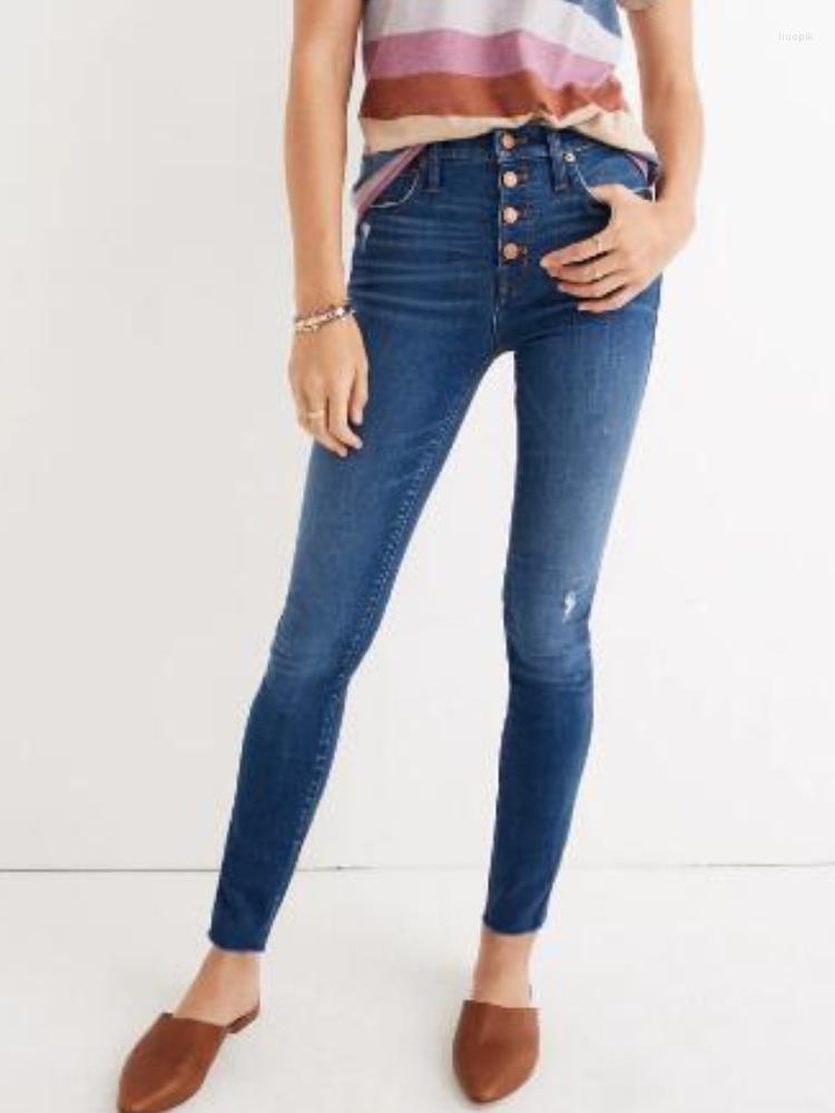 Women' Jeans High Waist Button Slim Ft Skinny Female Clothing Fashion Ankle Length Vintage Denim Blue Trousers Elegant Women Pants, Sky blue
Women' Jeans High Waist Button Slim Ft Skinny Female Clothing Fashion Ankle Length Vintage Denim Blue Trousers Elegant Women Pants, Sky blue