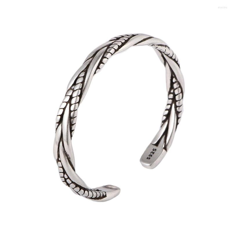 Bangle Simple Vintage Twisted Woven Bracelet Men Women Retro Silver Color Handmade Unique Opening Bangles Gift
Bangle Simple Vintage Twisted Woven Bracelet Men Women Retro Silver Color Handmade Unique Opening Bangles Gift