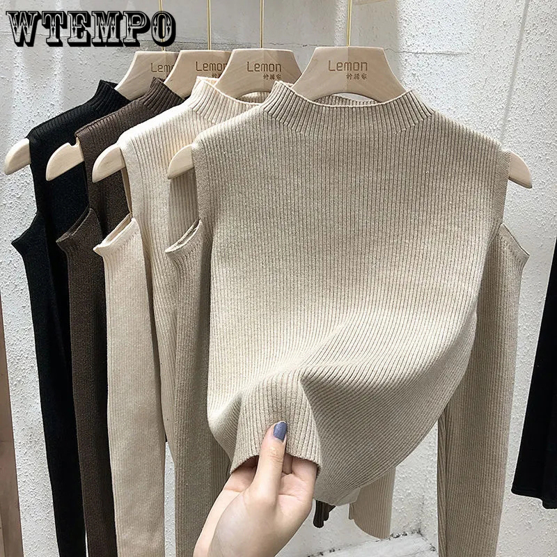 Women' Sweaters Fashion Women Autumn Winter Knitwear Off Shoulder Sexy Pullover Half High Neck Knitted Solid Casual Sweater 221201, Red
Women' Sweaters Fashion Women Autumn Winter Knitwear Off Shoulder Sexy Pullover Half High Neck Knitted Solid Casual Sweater 221201, Red