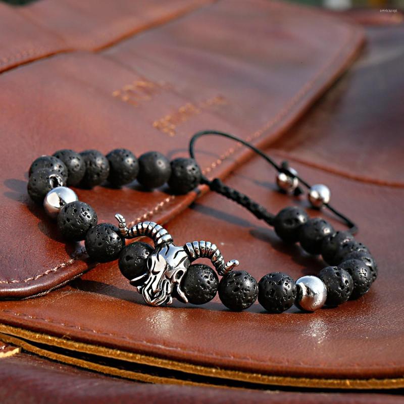Strand Classic Animal Sheep Stainless Steel Charms Bracelets 8mm Lava Stone Beads Bracelet Men Women Jewelry Bileklik
Strand Classic Animal Sheep Stainless Steel Charms Bracelets 8mm Lava Stone Beads Bracelet Men Women Jewelry Bileklik