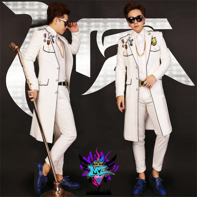 Men' Suits Blazers Korean Trench Coats Mens Single Breasting Clothes Singer Slim Fit Performance Costume Bar DJ Host Stage White Fashion Pocket 221201, Only pant
Men' Suits Blazers Korean Trench Coats Mens Single Breasting Clothes Singer Slim Fit Performance Costume Bar DJ Host Stage White Fashion Pocket 221201, Only pant