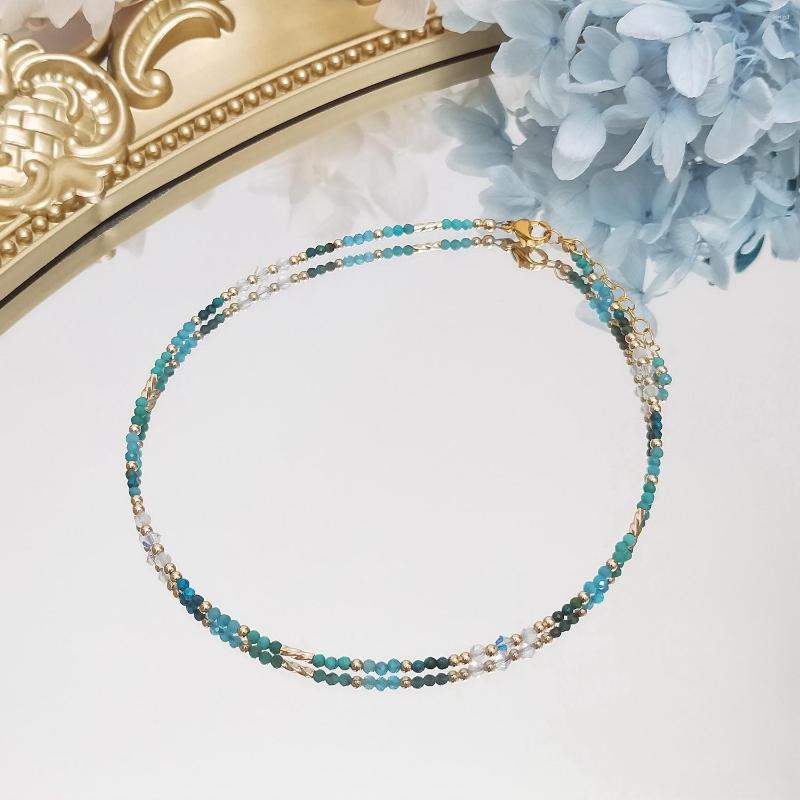 Anklets Lii Ji Turquoise Apatite Chrysocolla Natural Stone 2mm American 14K Gold Filled Anklet 27 3cm Handmade Jewelry For Women Girls
Anklets Lii Ji Turquoise Apatite Chrysocolla Natural Stone 2mm American 14K Gold Filled Anklet 27 3cm Handmade Jewelry For Women Girls