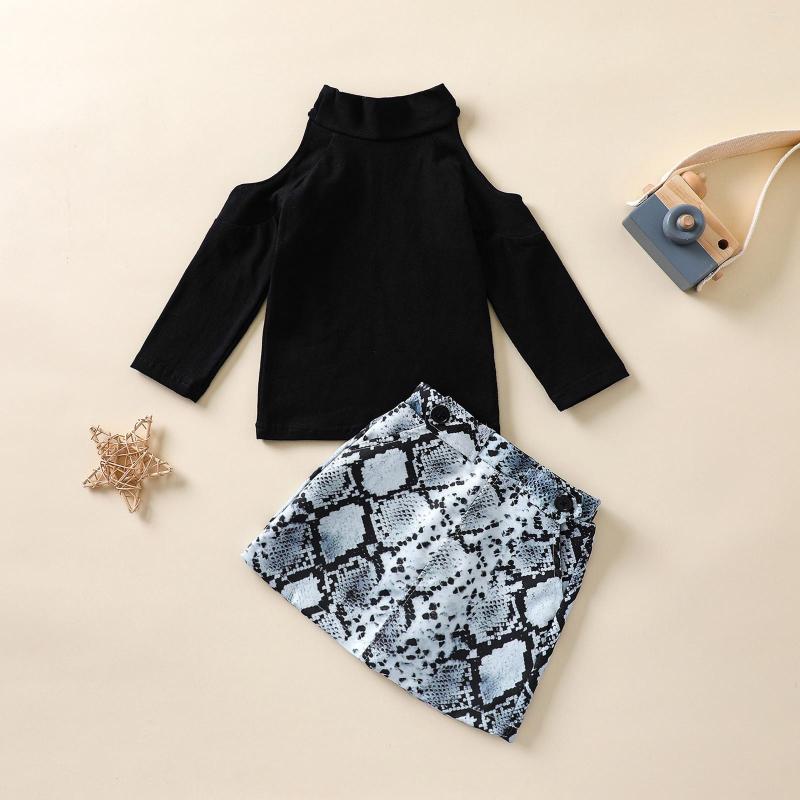 Clothing Sets Fashion Baby Girls Clothes Autumn Outfits Solid Color Off Shoulder Turtleneck T-shirt And Snake Print Short Skirt Two Piece, Picture shown
Clothing Sets Fashion Baby Girls Clothes Autumn Outfits Solid Color Off Shoulder Turtleneck T-shirt And Snake Print Short Skirt Two Piece, Picture shown