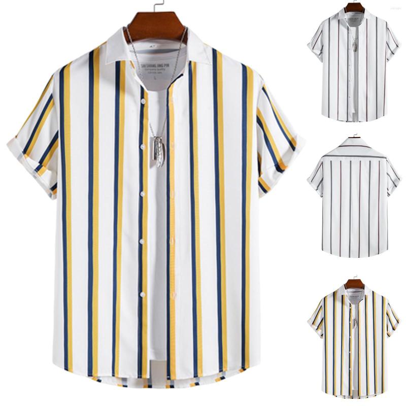 Men's Casual Shirts Men Summer Button Down Short Sleeves Striped Printed Cardigan Work Wear European American Style, Yellow
Men's Casual Shirts Men Summer Button Down Short Sleeves Striped Printed Cardigan Work Wear European American Style, Yellow