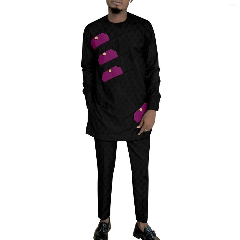 Men's Tracksuits APTX African Attire 2 Pieces Set For Men Long Sleeves Top Full Length Pants Button Decoration Casual Suit TA2216139, 3-6
Men's Tracksuits APTX African Attire 2 Pieces Set For Men Long Sleeves Top Full Length Pants Button Decoration Casual Suit TA2216139, 3-6