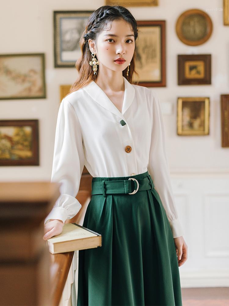 Work Dresses Autumn Office Lady 2 Piece Set Elegant V-Neck White Shirt Green Long Maxi Skirt With Sashes Formal Women Outfits Ensemble Femme, Blouse and skirt
Work Dresses Autumn Office Lady 2 Piece Set Elegant V-Neck White Shirt Green Long Maxi Skirt With Sashes Formal Women Outfits Ensemble Femme, Blouse and skirt