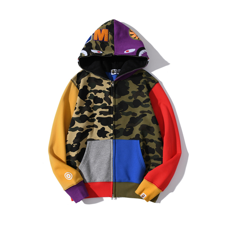 Bape Mens Designer Shark head camouflage colorful patchwork hoodies Men Women Long Sleeve Womens Hooded Jacket Mens Hoodie Asian Size M-3XL, Multi
Bape Mens Designer Shark head camouflage colorful patchwork hoodies Men Women Long Sleeve Womens Hooded Jacket Mens Hoodie Asian Size M-3XL, Multi