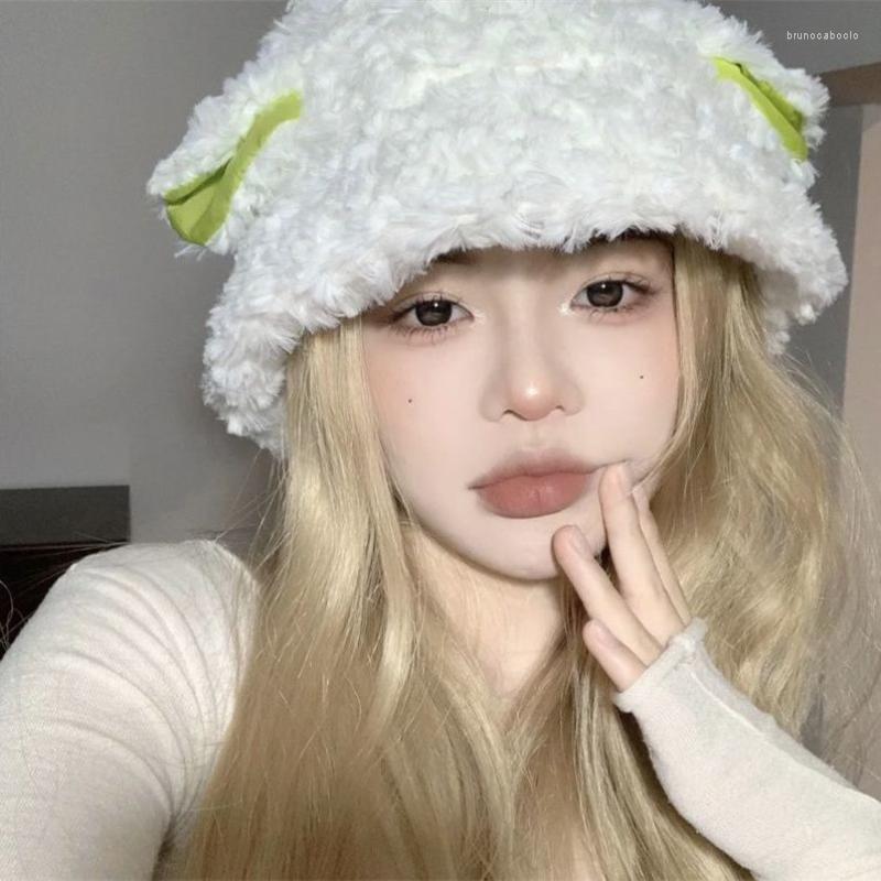 Berets Women Lamb Wool Bucket Hat Winter Sheep Ear Plush Panama Caps For Girl Warm Faux Fur Soft Female Fisherman Sun Hats, White
Berets Women Lamb Wool Bucket Hat Winter Sheep Ear Plush Panama Caps For Girl Warm Faux Fur Soft Female Fisherman Sun Hats, White