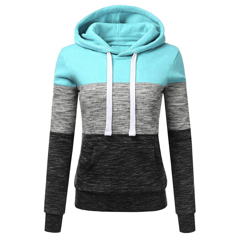 Women's Hoodies Sweatshirts Women Autumn Winter Female Pullover Fashion Color Stitching Tops Plus Size Ladies Streetwear 221201