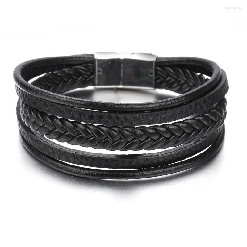 Charm Bracelets Fashion Leather Bracelet Men's Alloy Multilayer Cuff Braided Rope And Women's Jewelry Accessories
Charm Bracelets Fashion Leather Bracelet Men's Alloy Multilayer Cuff Braided Rope And Women's Jewelry Accessories