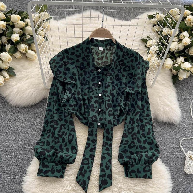 Women's Blouses Designer Vintage Leopard Print Shirt Women's Loose Slim Lantern Sleeve Versatile Chiffon Trend Casual Office Lady, Brown
Women's Blouses Designer Vintage Leopard Print Shirt Women's Loose Slim Lantern Sleeve Versatile Chiffon Trend Casual Office Lady, Brown