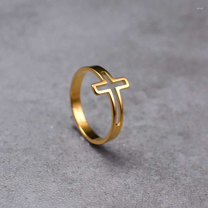 Cluster Rings Stainless Steel For Women Gold/Silver Color Design Cutout Cross Engagement Wedding Ring Party Jewelry
Cluster Rings Stainless Steel For Women Gold/Silver Color Design Cutout Cross Engagement Wedding Ring Party Jewelry