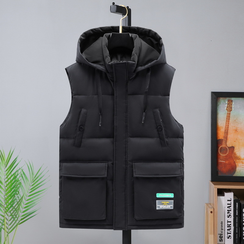 Men's Vests Autumn Winter Vest Men Casual Hooded Windbreakers Thick Warm Waistcoat Multipockets Mens Vest Gilet Homme Large Size L5XL csa 221202, Deep blue
Men's Vests Autumn Winter Vest Men Casual Hooded Windbreakers Thick Warm Waistcoat Multipockets Mens Vest Gilet Homme Large Size L5XL csa 221202, Deep blue