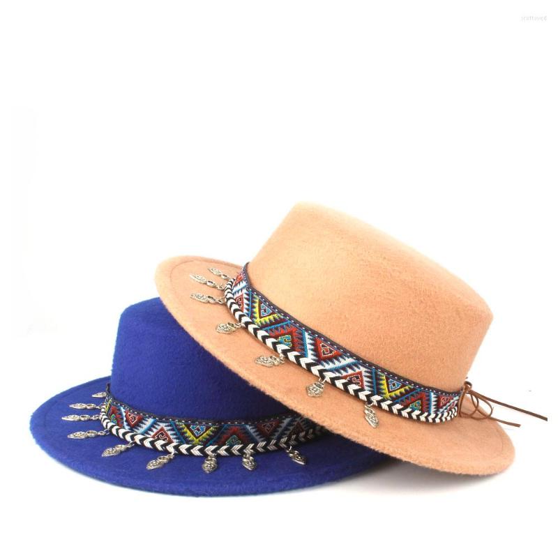 Berets Wool Women Flat Pork Pie Top Hat With Tassel Ribbon Fedora For Elegant Lady Homburg Trilby Size 56-58CM, Black
Berets Wool Women Flat Pork Pie Top Hat With Tassel Ribbon Fedora For Elegant Lady Homburg Trilby Size 56-58CM, Black