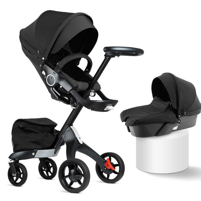 Strollers# DSLAND Baby Stroller 3 In 1 High Land Scape Sitting Pram Buggy Bassinet For Born Carriage Car Walkers