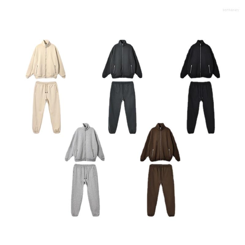 Men's Tracksuits Men's Metal Double-ended Zip-up Stand Collar Sweatshirt Fleece Corset Thickened Sweatpants Set Clothes For Men, Black
Men's Tracksuits Men's Metal Double-ended Zip-up Stand Collar Sweatshirt Fleece Corset Thickened Sweatpants Set Clothes For Men, Black