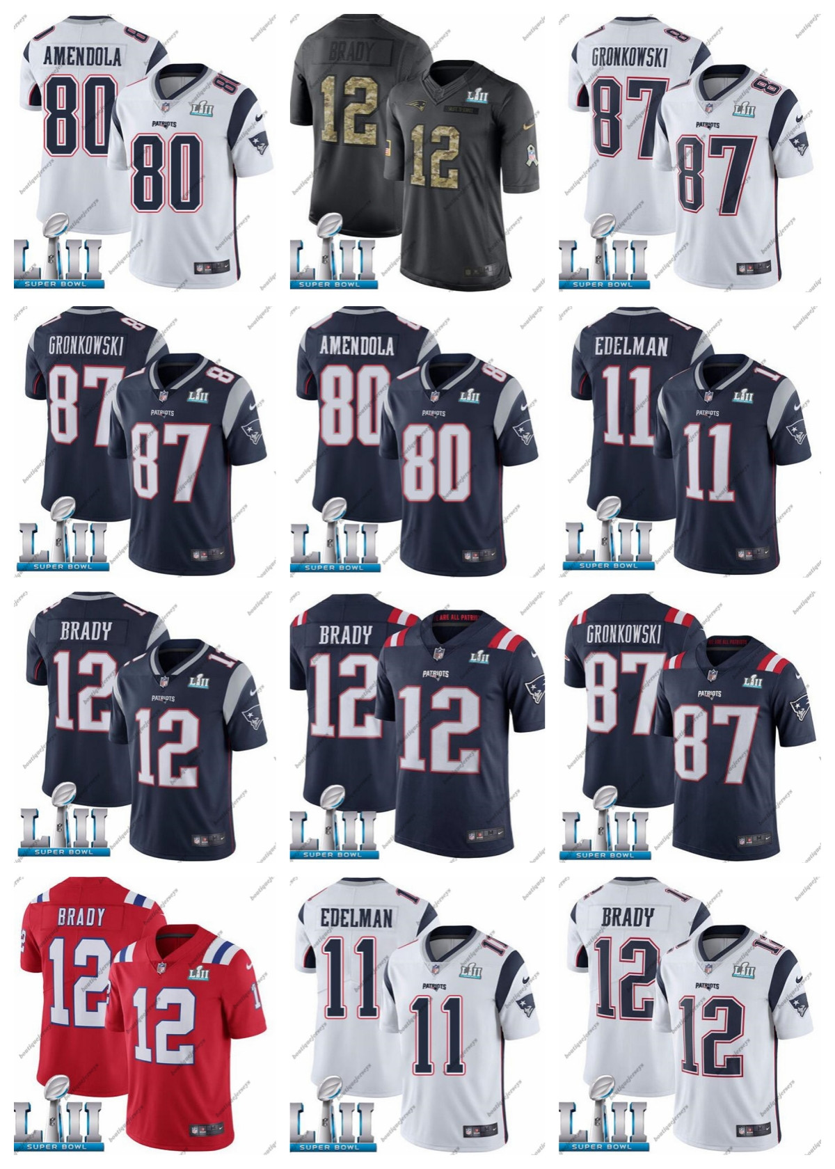 New England''Patriots''Super Bowl Men Jersey 12 Tom Brady 87 Rob Gronkowski 11 Julian Edelman 14 Brandin Cooks Football''NFL''Jerseys
New England''Patriots''Super Bowl Men Jersey 12 Tom Brady 87 Rob Gronkowski 11 Julian Edelman 14 Brandin Cooks Football''NFL''Jerseys