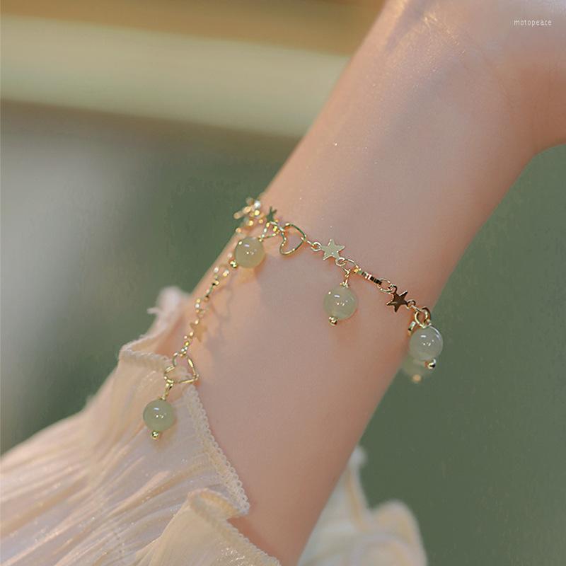Link Bracelets Hetian Jade Bracelet For Women Gift Trendy Star Heart Shape 14K Tassel Charm Girls Yoga Casual Jewelry Accessories
Link Bracelets Hetian Jade Bracelet For Women Gift Trendy Star Heart Shape 14K Tassel Charm Girls Yoga Casual Jewelry Accessories