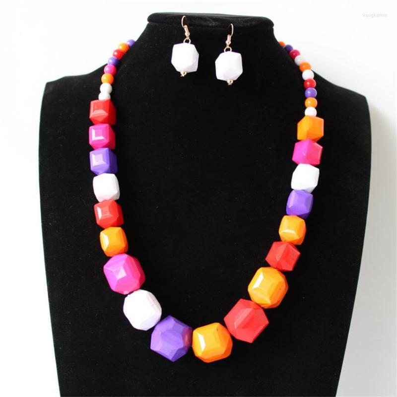 Necklace Earrings Set Fashion Exaggeration Acrylic Long Color Bead Earring For Women, Picture shown
Necklace Earrings Set Fashion Exaggeration Acrylic Long Color Bead Earring For Women, Picture shown