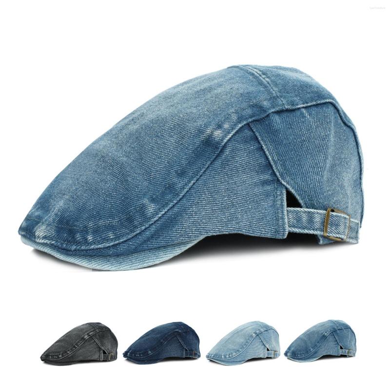 Berets Men Women Cowboy Hat Simple Peaked Cap Washed Breathable Forward Plaid Flapper, Black
Berets Men Women Cowboy Hat Simple Peaked Cap Washed Breathable Forward Plaid Flapper, Black